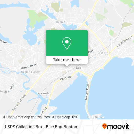 Mapa de USPS Collection Box - Blue Box