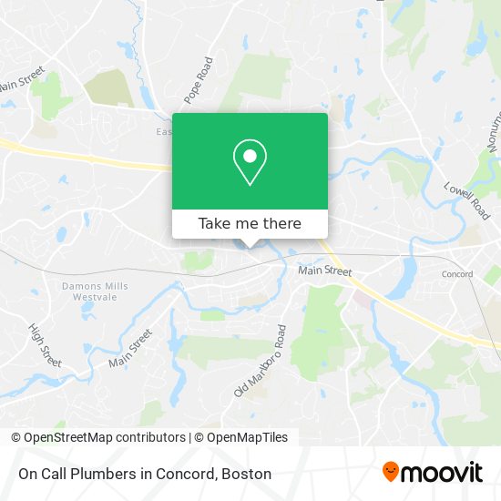 Mapa de On Call Plumbers in Concord