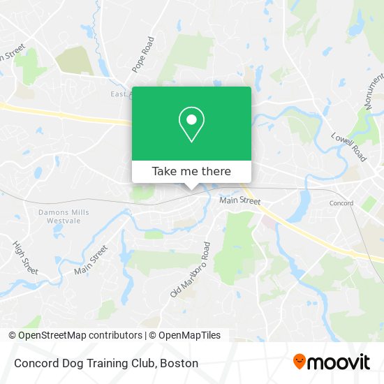 Mapa de Concord Dog Training Club