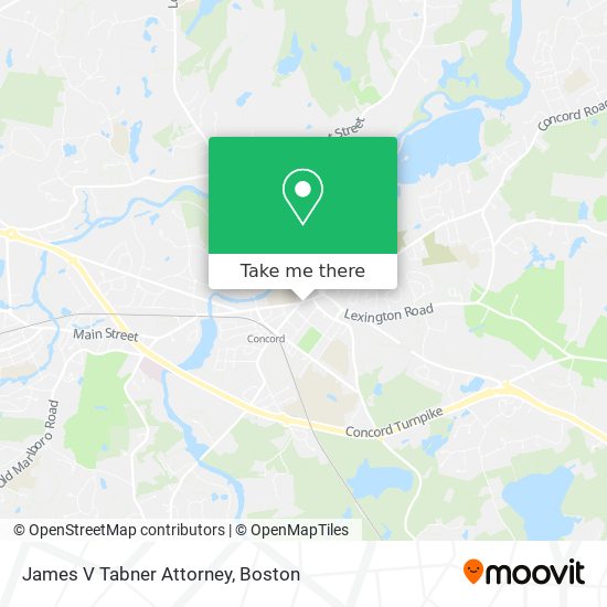 James V Tabner Attorney map