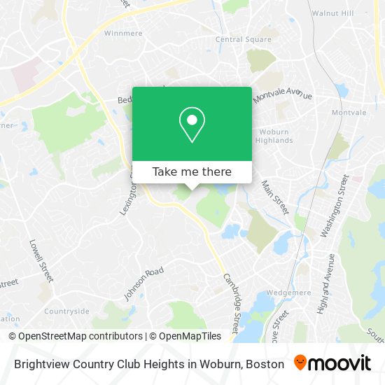 Brightview Country Club Heights in Woburn map