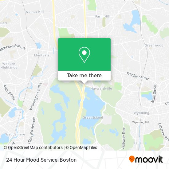 Mapa de 24 Hour Flood Service
