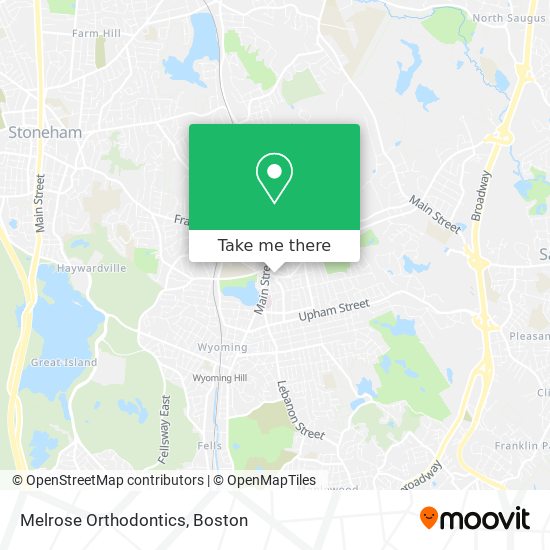 Melrose Orthodontics map