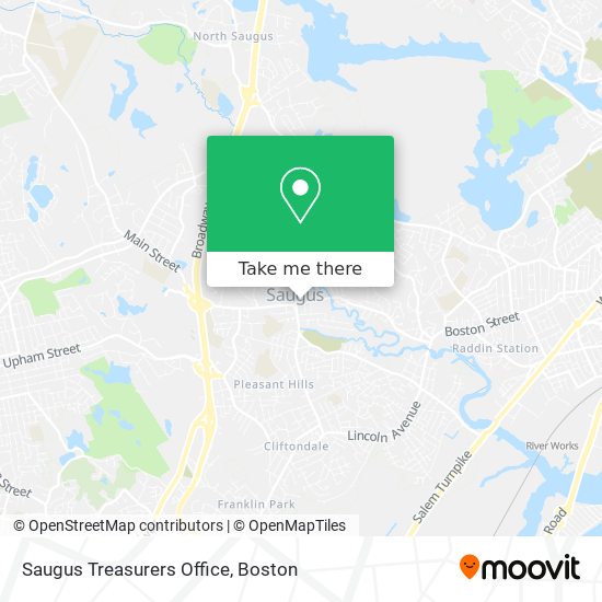 Saugus Treasurers Office map