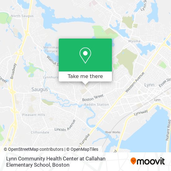 Lynn Community Health Center at Callahan Elementary School map