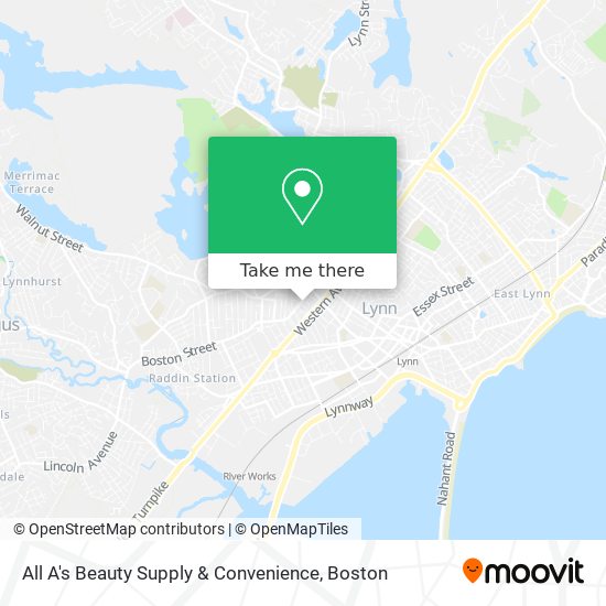 Mapa de All A's Beauty Supply & Convenience