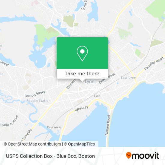 USPS Collection Box - Blue Box map