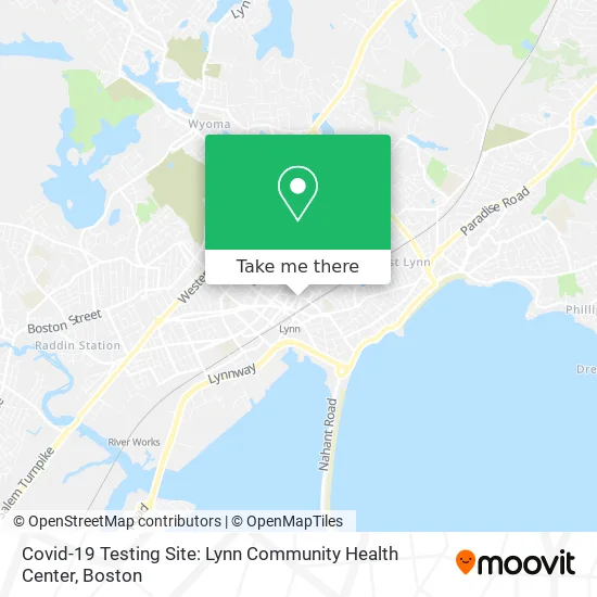 Mapa de Covid-19 Testing Site: Lynn Community Health Center