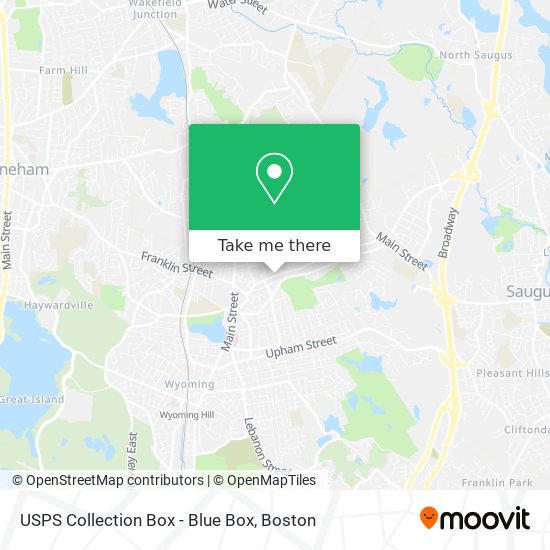 USPS Collection Box - Blue Box map