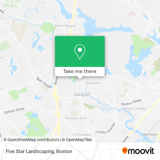 Five Star Landscaping map