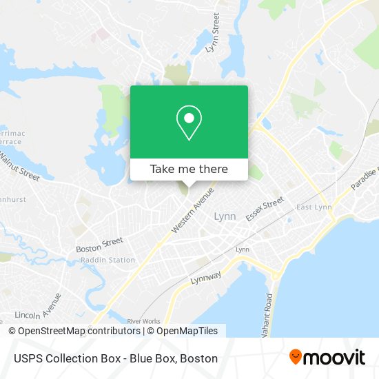 USPS Collection Box - Blue Box map