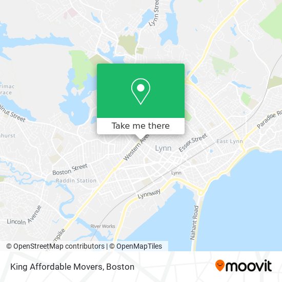 Mapa de King Affordable Movers