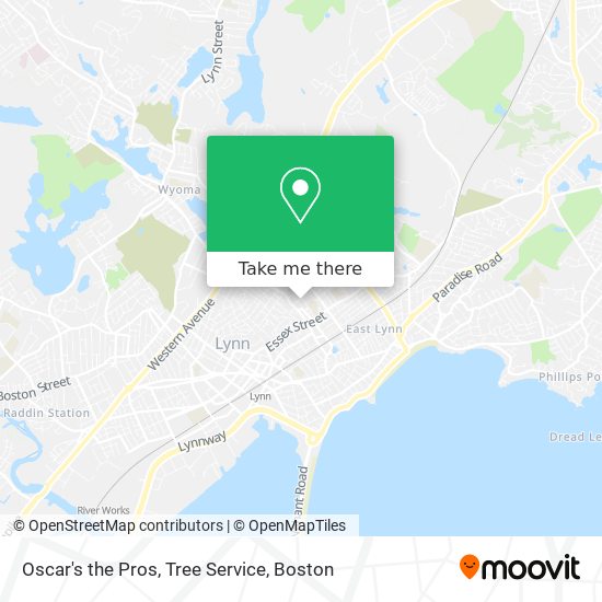 Oscar's the Pros, Tree Service map