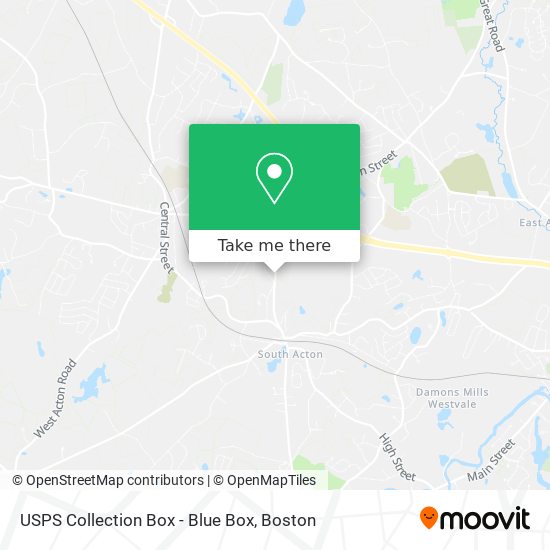 Mapa de USPS Collection Box - Blue Box