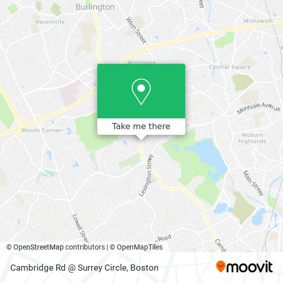 Mapa de Cambridge Rd @ Surrey Circle