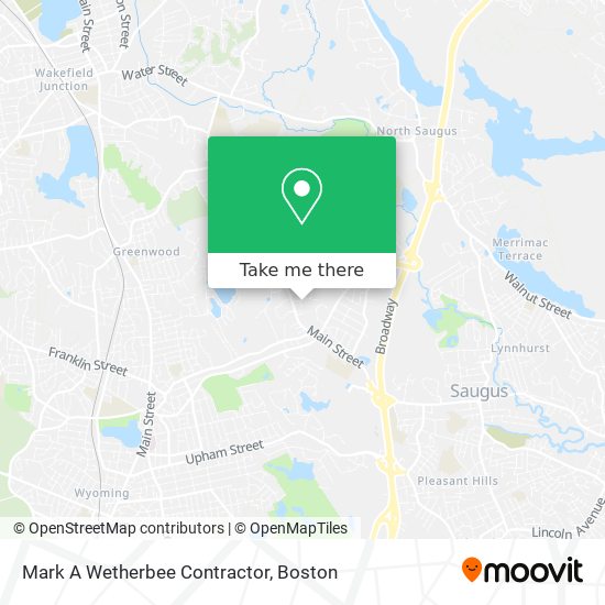 Mark A Wetherbee Contractor map