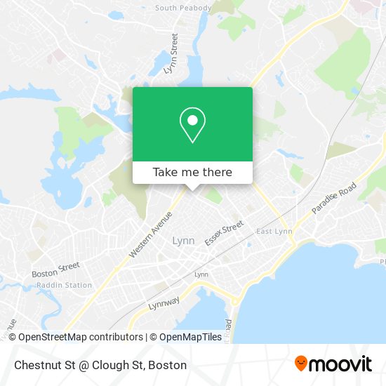 Chestnut St @ Clough St map