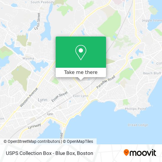 USPS Collection Box - Blue Box map