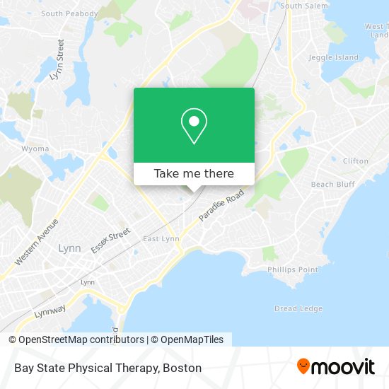 Bay State Physical Therapy map