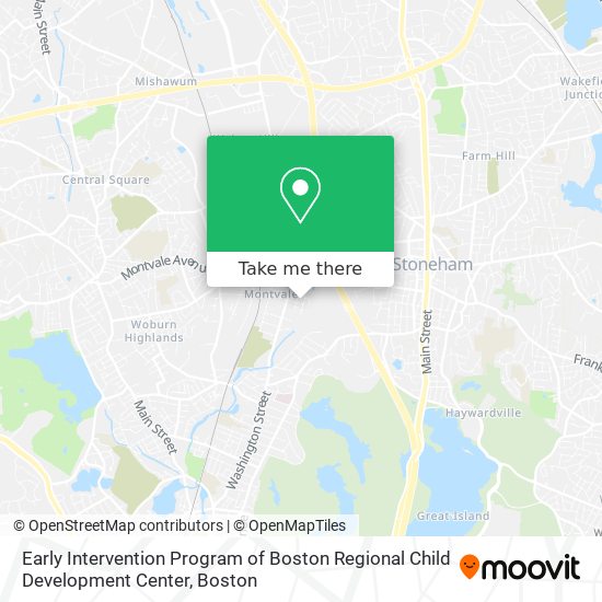 Mapa de Early Intervention Program of Boston Regional Child Development Center