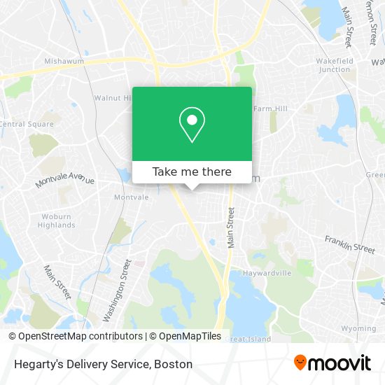 Mapa de Hegarty's Delivery Service