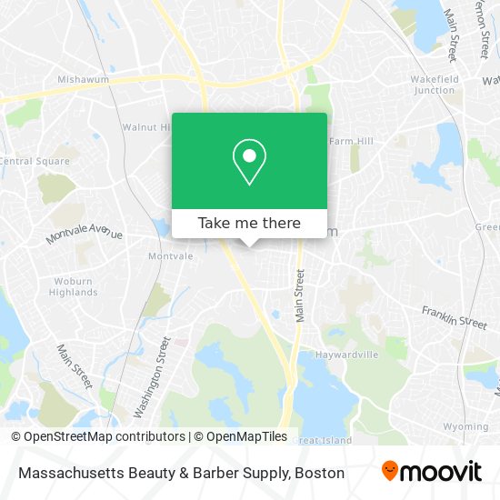 Mapa de Massachusetts Beauty & Barber Supply