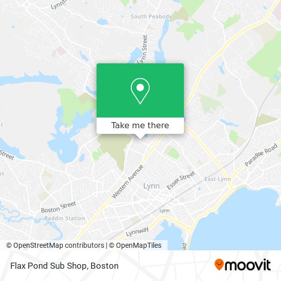 Flax Pond Sub Shop map