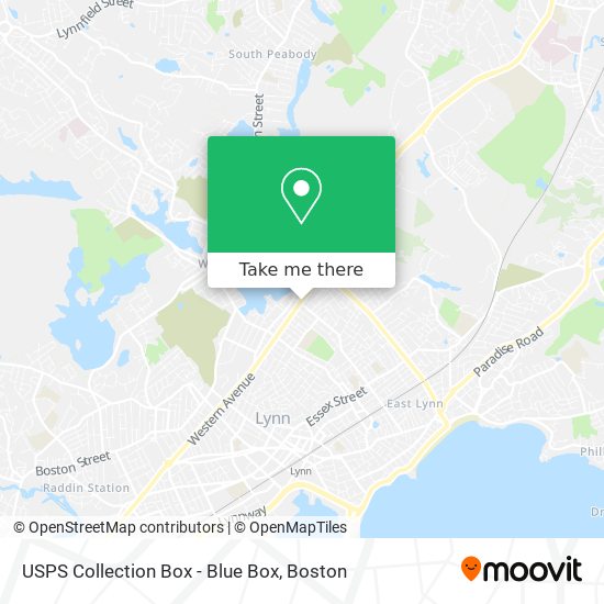 USPS Collection Box - Blue Box map