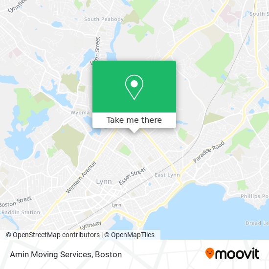 Amin Moving Services map