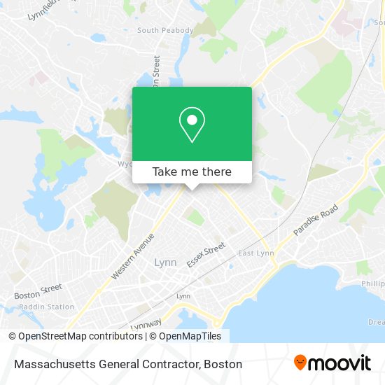 Massachusetts General Contractor map