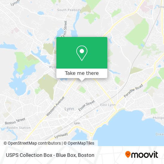 USPS Collection Box - Blue Box map