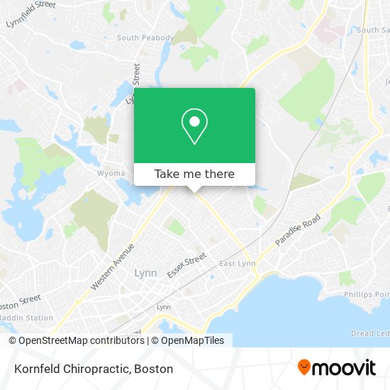 Kornfeld Chiropractic map