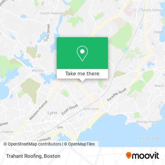 Trahant Roofing map