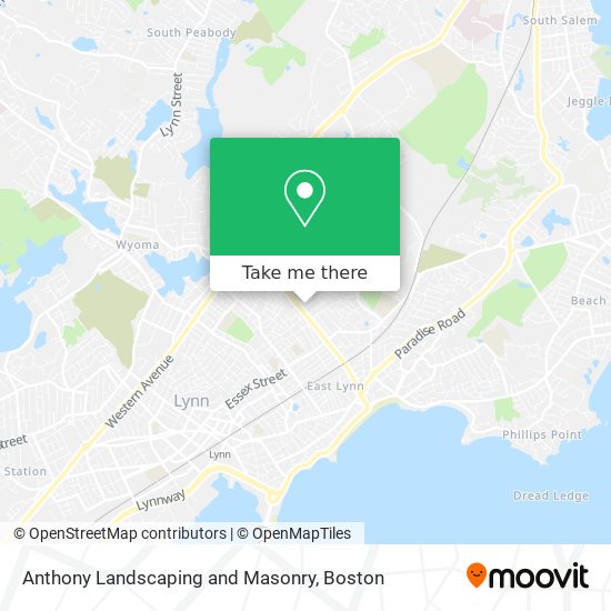 Anthony Landscaping and Masonry map