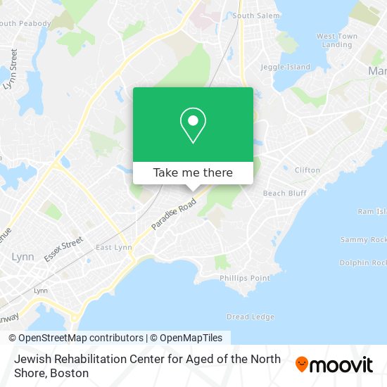 Jewish Rehabilitation Center for Aged of the North Shore map