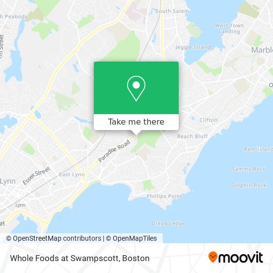 Mapa de Whole Foods at Swampscott