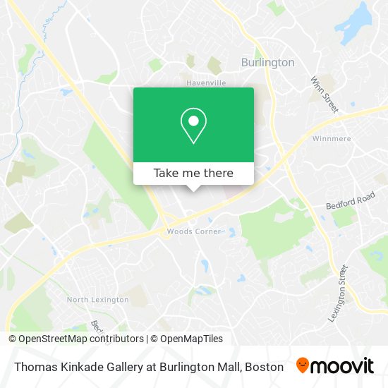 Thomas Kinkade Gallery at Burlington Mall map