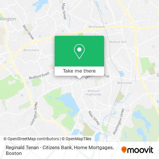 Mapa de Reginald Tenan - Citizens Bank, Home Mortgages