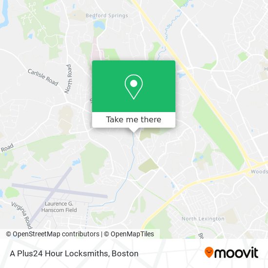 A Plus24 Hour Locksmiths map