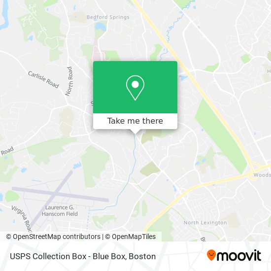 Mapa de USPS Collection Box - Blue Box