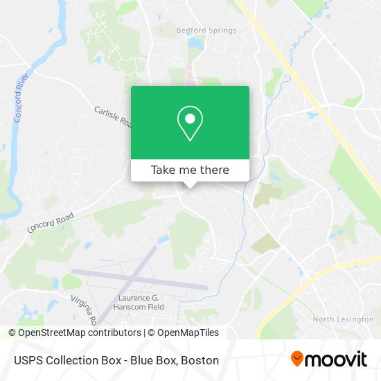 Mapa de USPS Collection Box - Blue Box