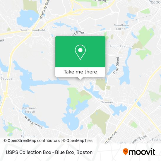 USPS Collection Box - Blue Box map