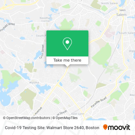 Mapa de Covid-19 Testing Site: Walmart Store 2640