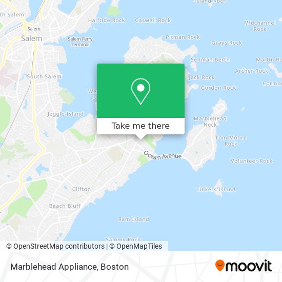 Marblehead Appliance map