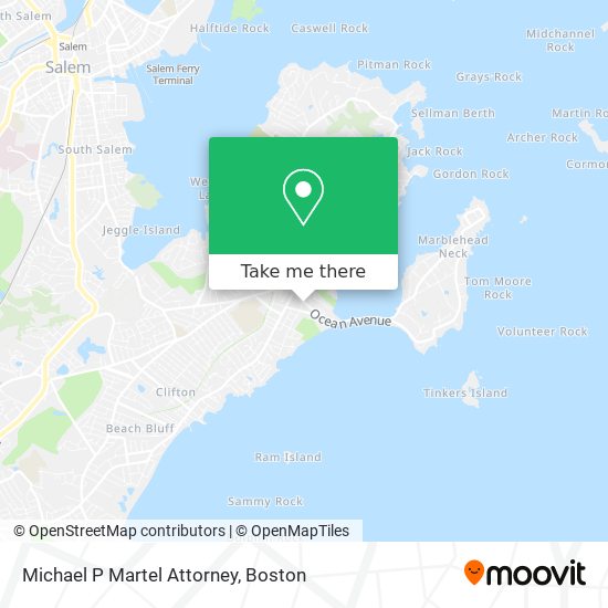 Michael P Martel Attorney map