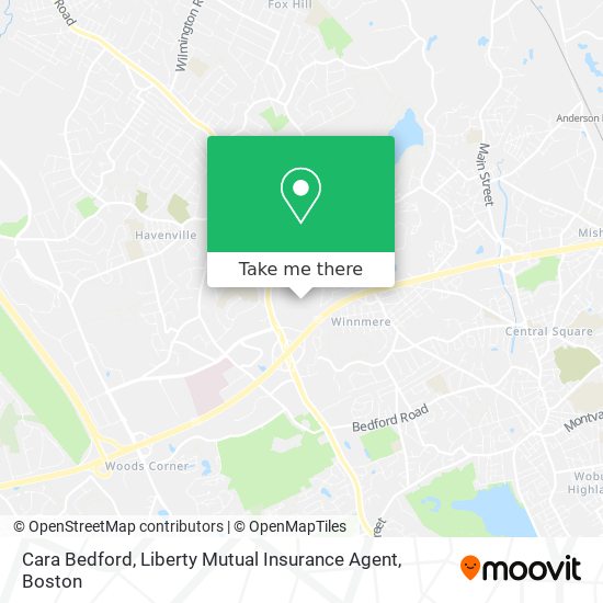 Cara Bedford, Liberty Mutual Insurance Agent map