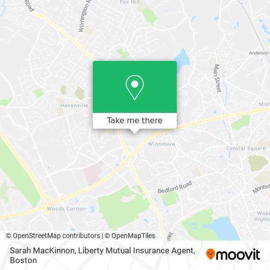 Mapa de Sarah MacKinnon, Liberty Mutual Insurance Agent