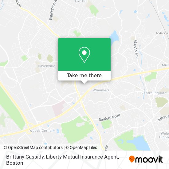 Mapa de Brittany Cassidy, Liberty Mutual Insurance Agent