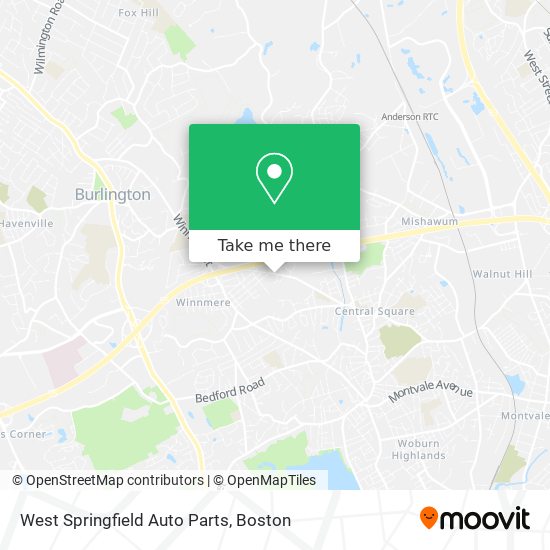 West Springfield Auto Parts map