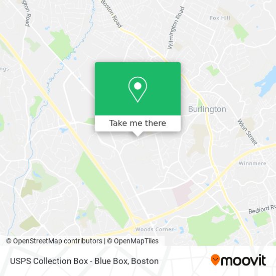 Mapa de USPS Collection Box - Blue Box